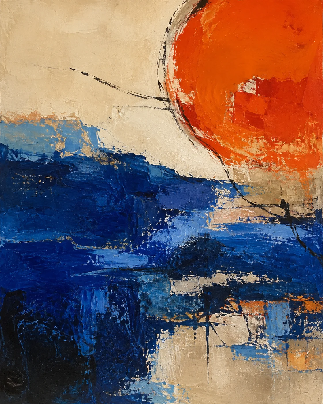 A blue painting on the artist website